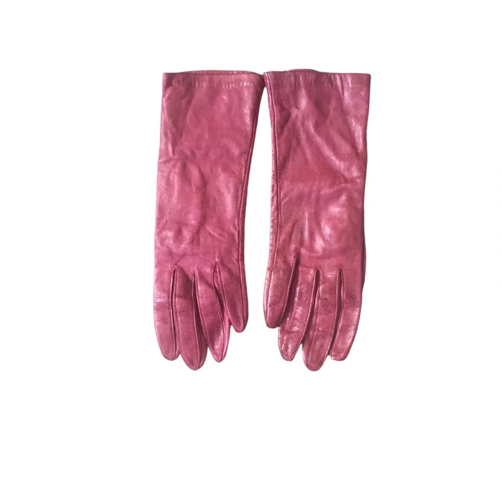 Nordstrom Maroon Vintage Classic Gloves 7